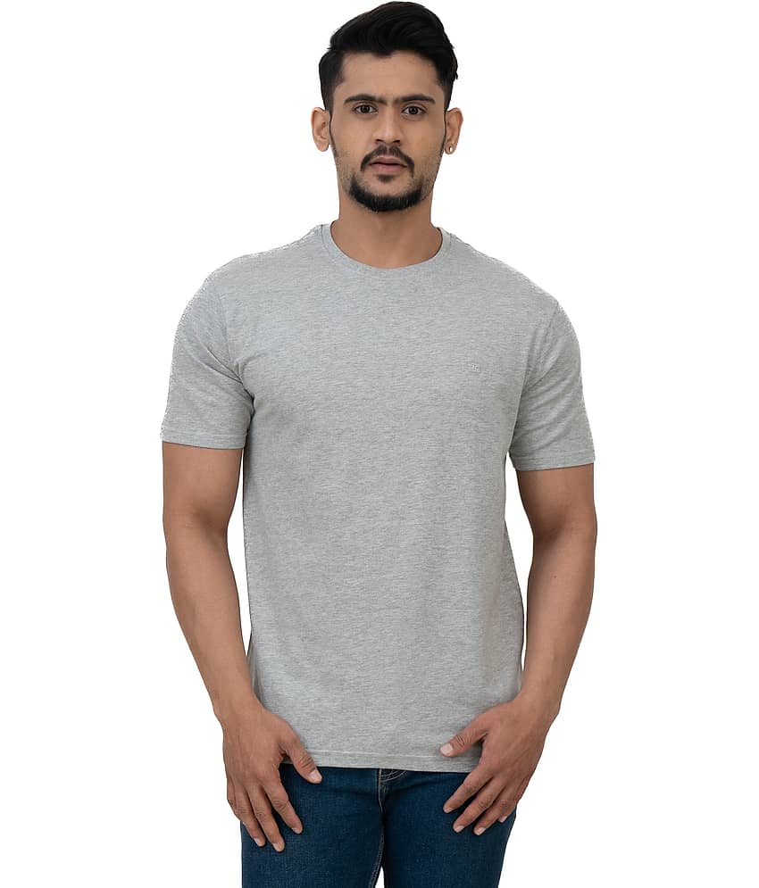 Cotstyle Pack of 1 Cotton Regular Fit Men's T-Shirt ( Grey )