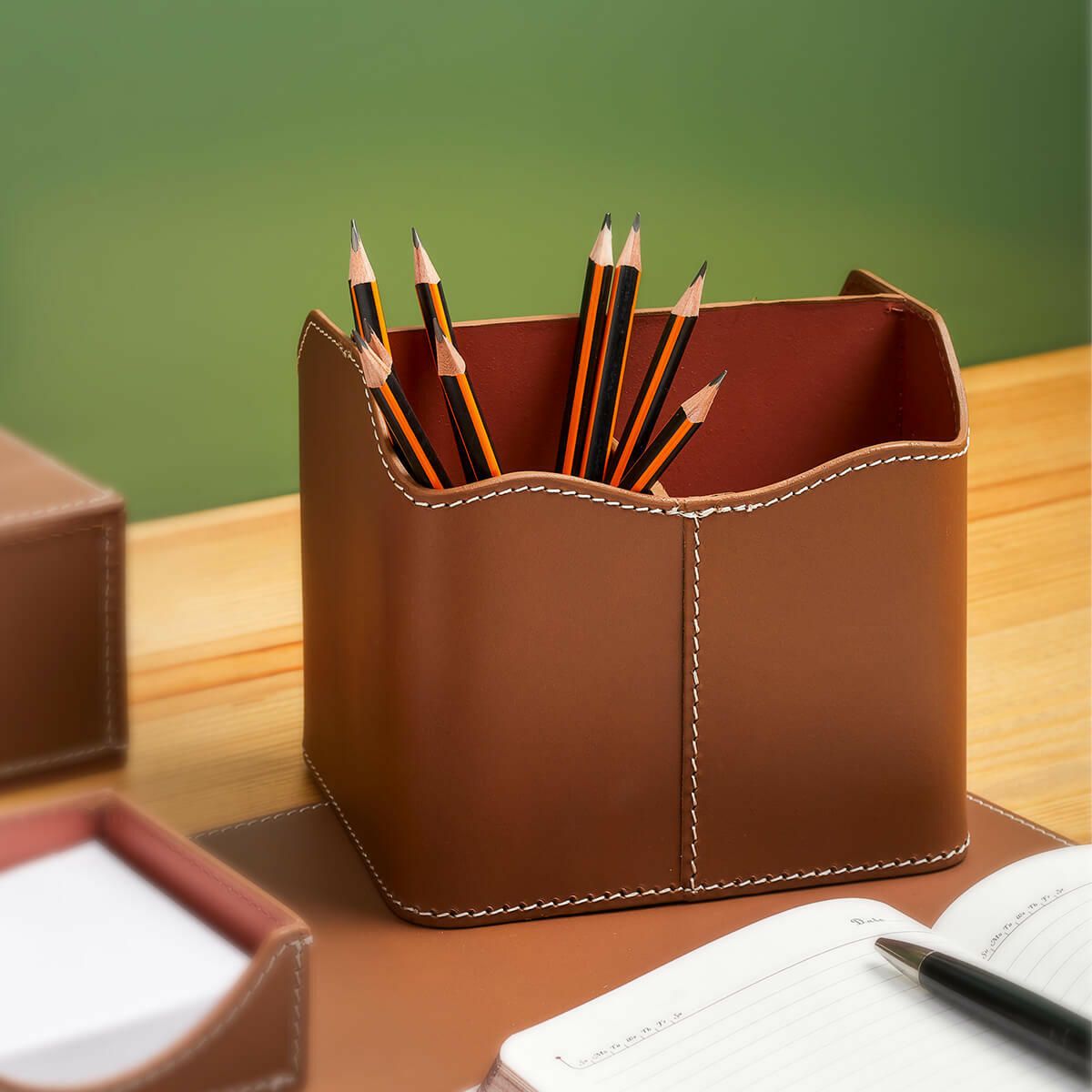 Modella Multi Storage Desk Organizer Cognac-Cognac