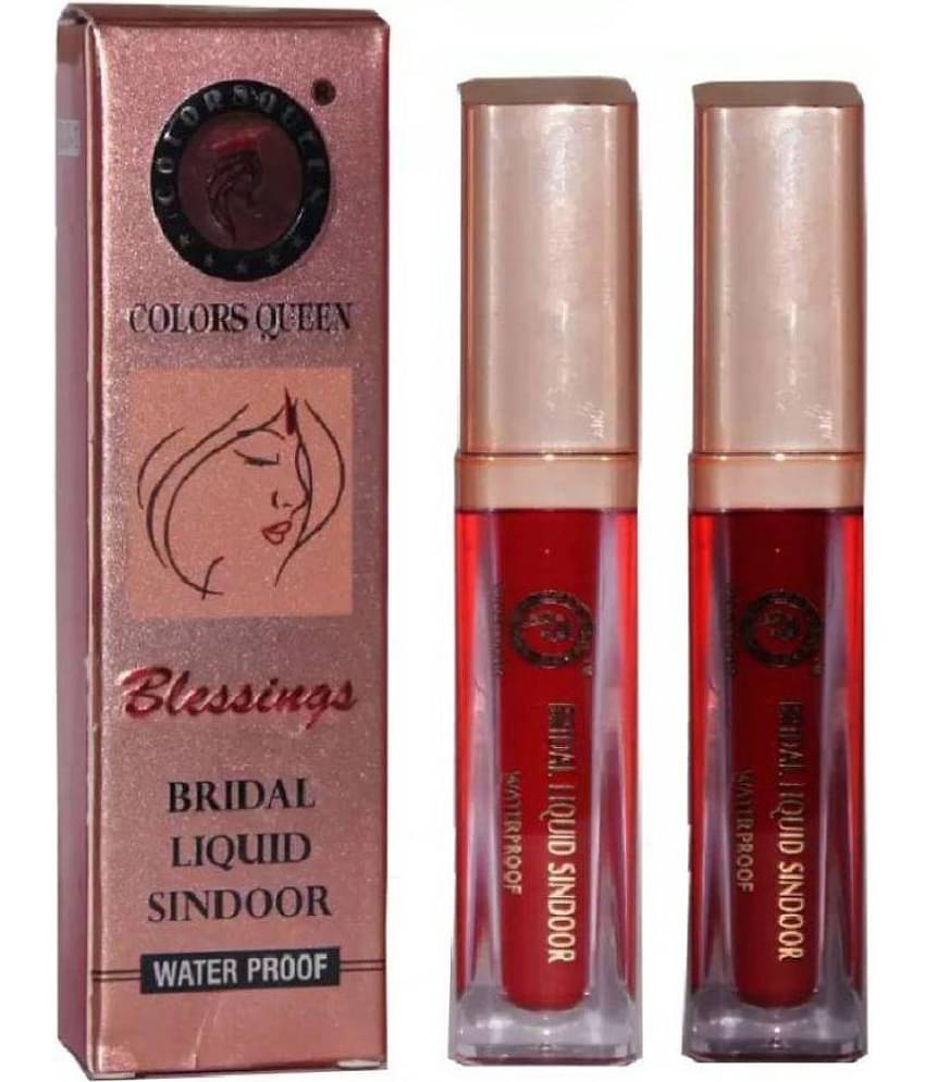 Colors Queen Blessing Bridal Liquid Sindoor Waterproof Maroon 8g - Pack of 2