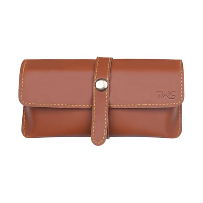 The Wallet Store Leather Eyewear Case for Men & Women Specs Cover - Tan