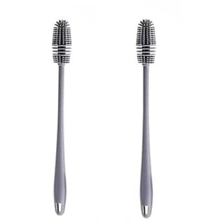Long Bottle Cleaning Brush for Washing Water Bottle, Narrow Neck Containers, Flask, Bottle, Vase, Glassware (Pack of 2)