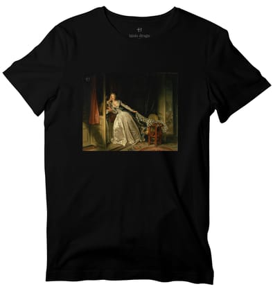 The Stolen Kiss Art T-shirt-36 - XS / Black