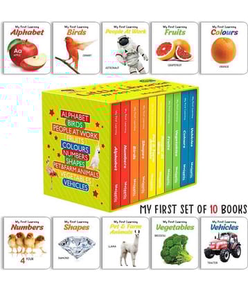 My First Library: Boxset of 10 Board Books for Kids