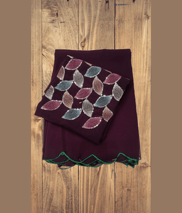 supalee Tex Georgette Solid Saree With Unstitched Blouse Piece ( Multicolor1 )