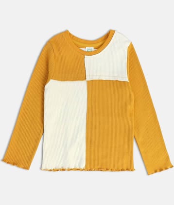 MINI KLUB Pack of 1 Girls 100% Cotton Top ( Multicolor )