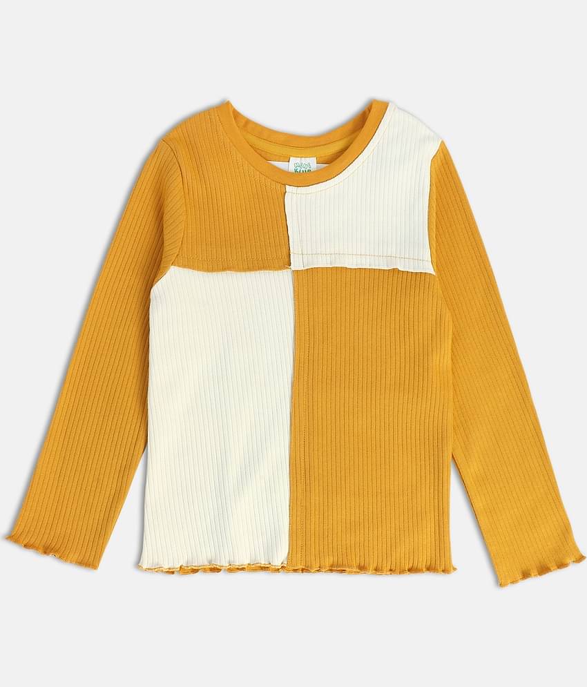MINI KLUB Pack of 1 Girls 100% Cotton Top ( Multicolor )