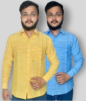 DESHBANDHU DBK - Multi Cotton Regular Fit Men's Formal Shirt ( Pack of 2 )