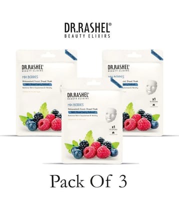 DR.RASHEL Mix Berries Sheet Mask for Deep Hydration | Suits All Skin Types (20 gm each) | Pack of 3