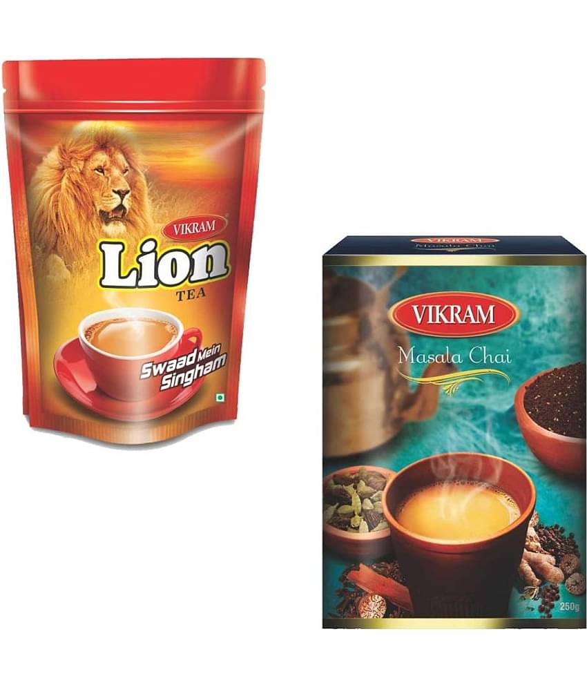 Vikram Lion CTC 1 Kg + Masala 250g Assam Tea Powder Tea 1250 gm Pack of 2
