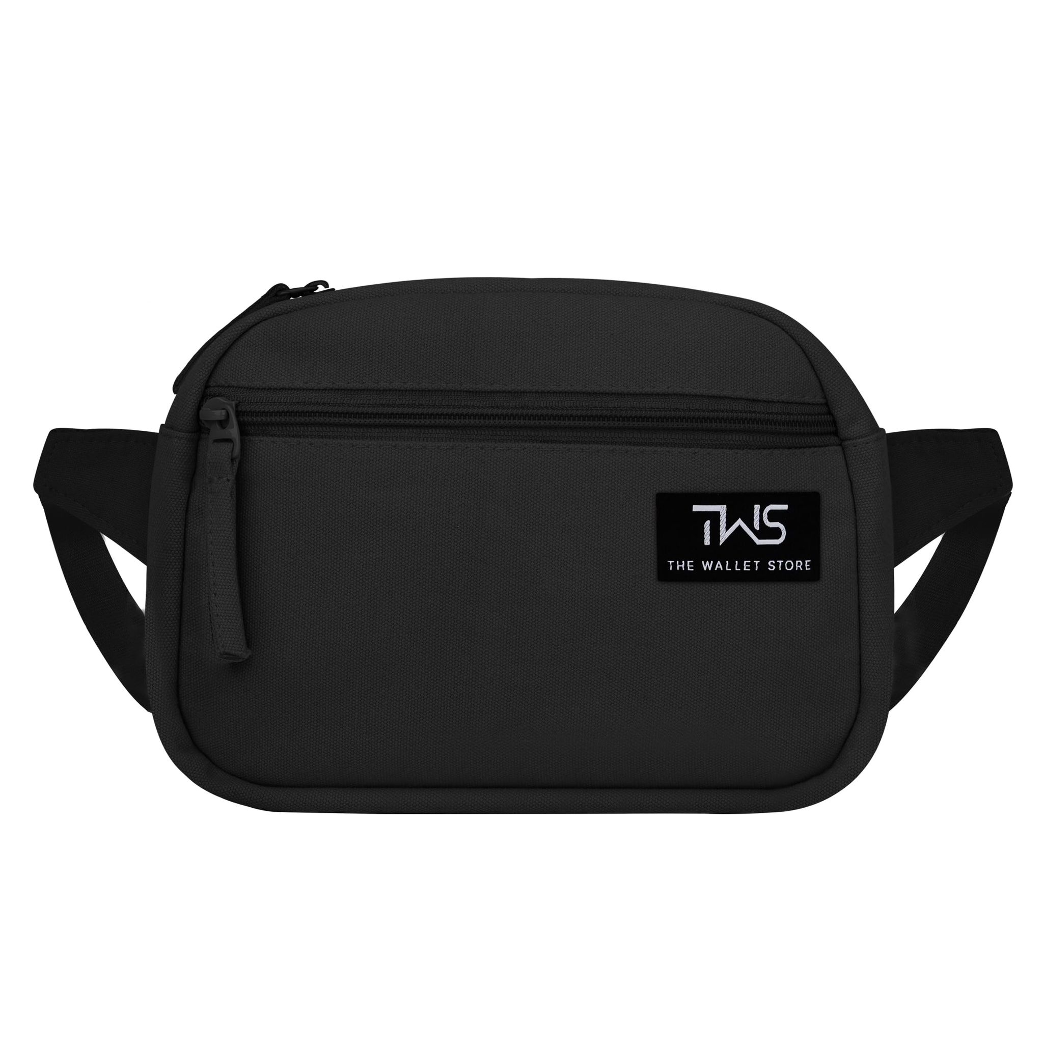 The Wallet Store Urban Trek Canvas Fanny Bag - Black