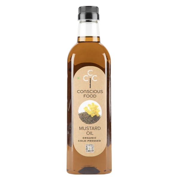 Conscious Food Mustard Oil Organic & Cold - Pressed 500 Ml