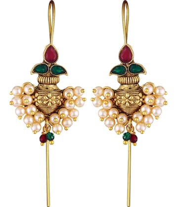 VIVASTRI Multi Color Ear Lobe Support Earrings ( Pack of 1 )
