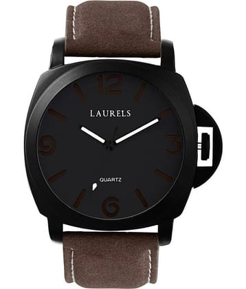 Laurels Brown Leather Analog Watch