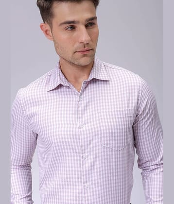 The Indian Garage Co. Cotton Blend Slim Fit Full Sleeves Men's Formal Shirt - Pink ( Pack of 1 )