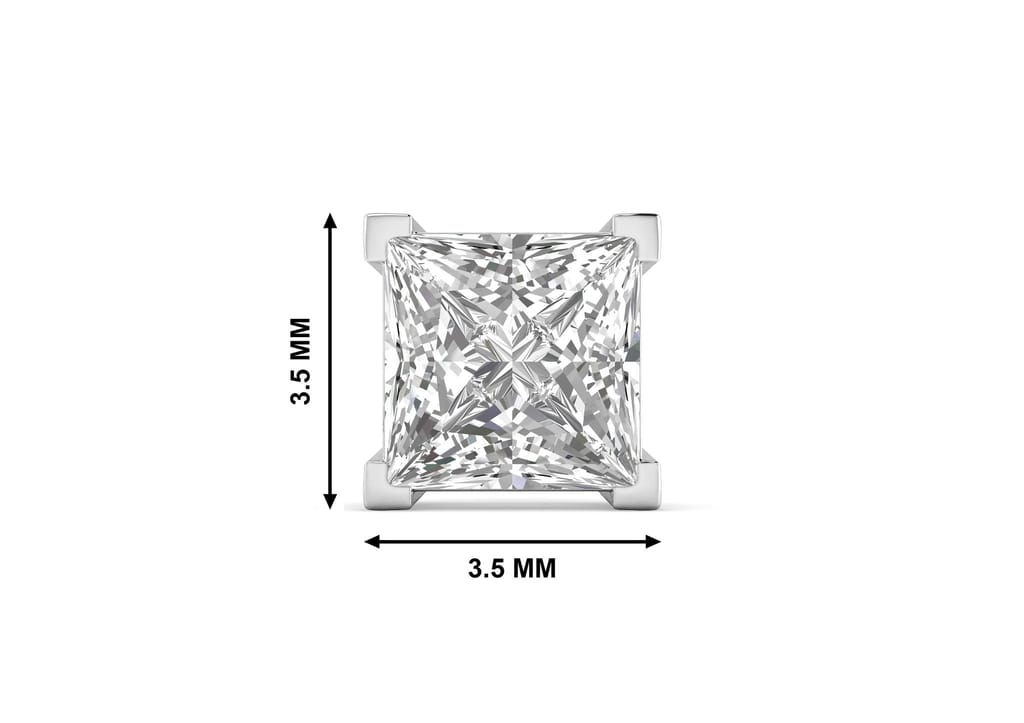 Princess Solitaire CZ Ear Stud For Him (1 Pc Only)