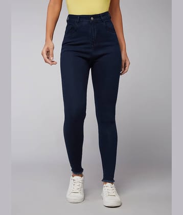 Dolce Crudo - Navy Blue Denim Skinny Fit Women's Jeans ( Pack of 1 )