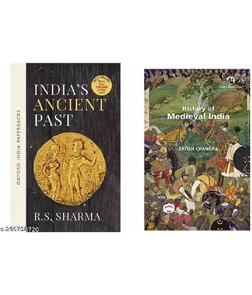 Combo Of History of Medieval India Complete Book in English By Satish Chandra  + India's Ancient Past | By R.S Sharma (English) Set Of 2 Books