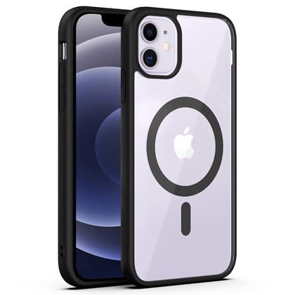 Back Case Cover for iPhone 12 | Compatible for iPhone 12 Back Cover | Scratch-Resistant Back Cover | Black
