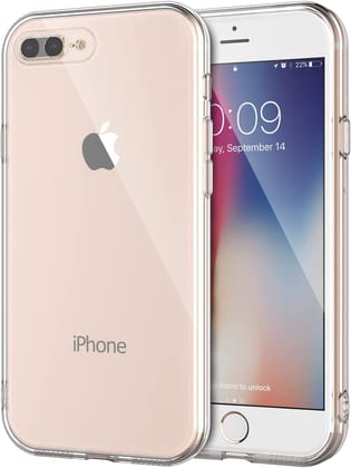 JGD PRODUCTS Silicone for iPhone 7 Plus/iPhone 8 Plus Transparent Hybrid Soft Slim Dust Proof Back Case Cover with Camera Protection JGD PRODUCTS Silicone for iPhone 7 Plus/iPhone 8 Plus Transparent Hybrid Soft Slim Dust Proof Back Case Cover with Camera