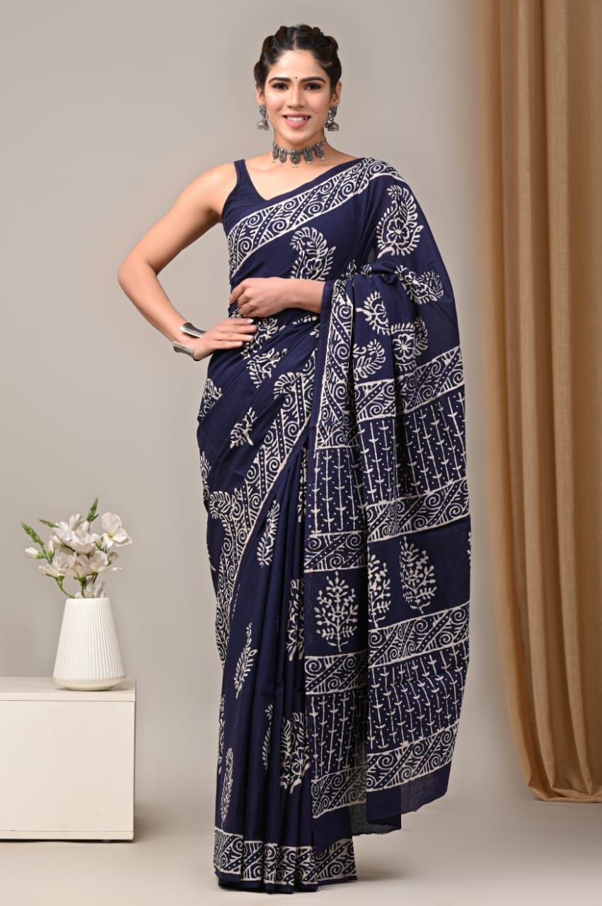 Jaipur Hand Block Print Saree