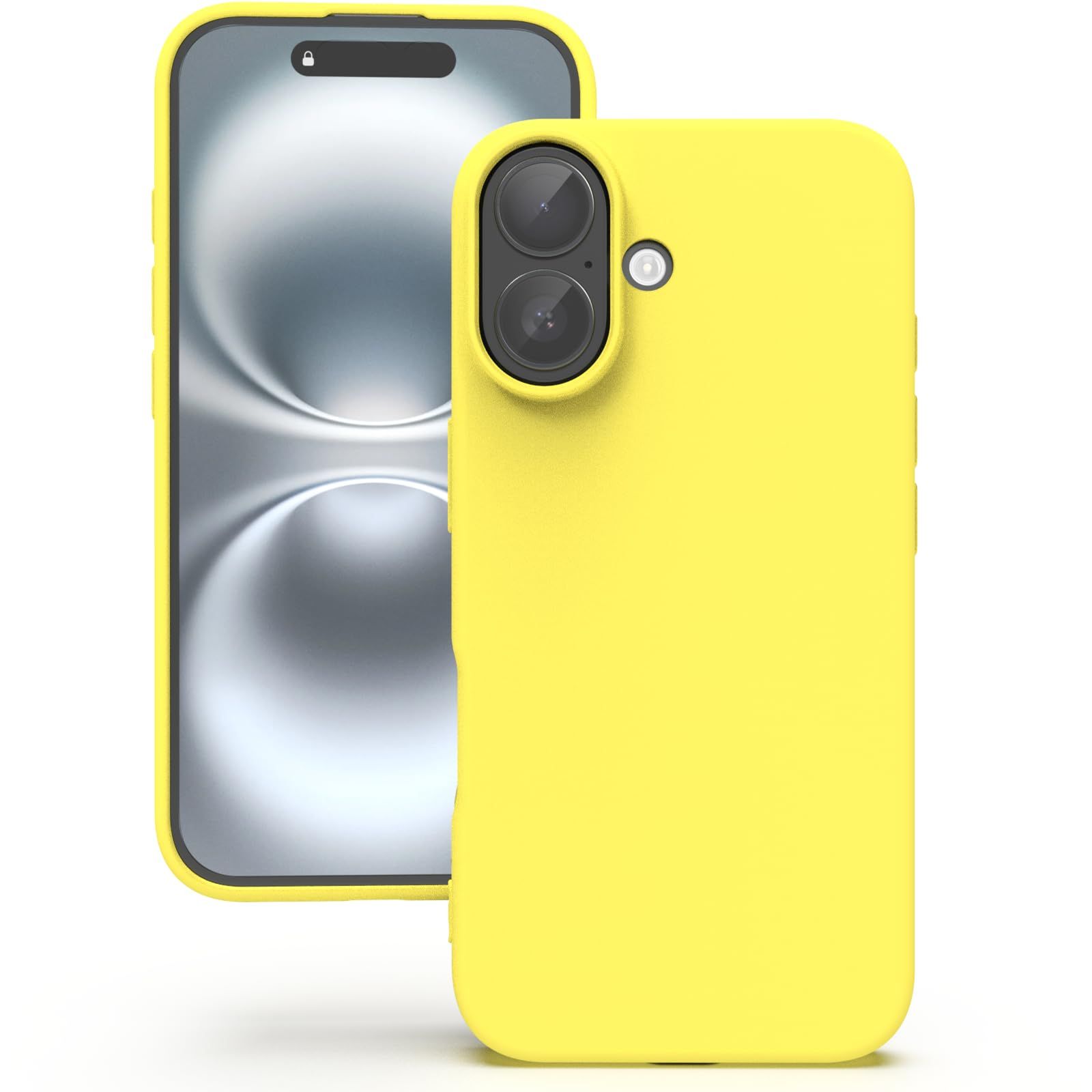 YATWIN Silicone Back Case for iPhone 16, Soft-Touch Phone Back Cover for Apple iPhone 16 - Yellow YATWIN Silicone Back Case for iPhone 16, Soft-Touch Phone Back Cover for Apple iPhone 16 - Yellow - Yellow / iPhone 16