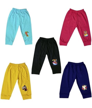 LITTLE PANDA Pack of 5 Baby Boys Cotton Blend Pyjama ( Multicolor )