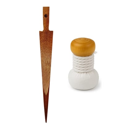 Dosa Oil Spreader & Paniyaram Stick Combo � Wooden Cotton Cloth Ghee Brush for Iron Tawa + Wooden Appam Flipper Stick � South Indian Tawa & Appam Tools � Heat Resistant � Gentle Grip Dosa Oil Spreader & Paniyaram Stick Combo � Wooden Cotton Cloth Ghee Brush for Iron Tawa + Wooden Appam Flipper Stick � South Indian Tawa & Appam Tools � Heat Resistant � Gentle Grip