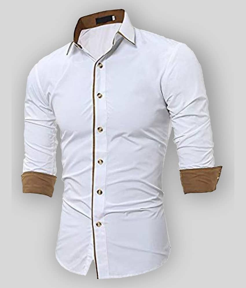 X-Men - White Cotton Regular Fit Men's Casual Shirt (Pack of 1 )