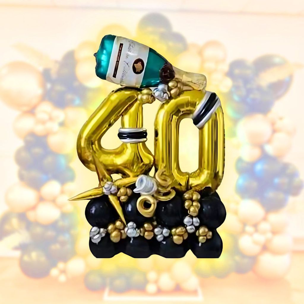 40th Birthday Balloon Bouquet - Party and Festive Needs | Buy online on ZillyBuy