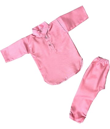 The Creators Single Baby Girls 100% Cotton Plain Stitched Kurta Pyjama ( Sky Blue )