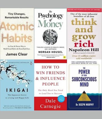 Atomic Habits + Psychology of Money + Ikigai + How To  Win Friends Influence People  + Think  And Grow Rich + The Power of Your Subconscious Mind