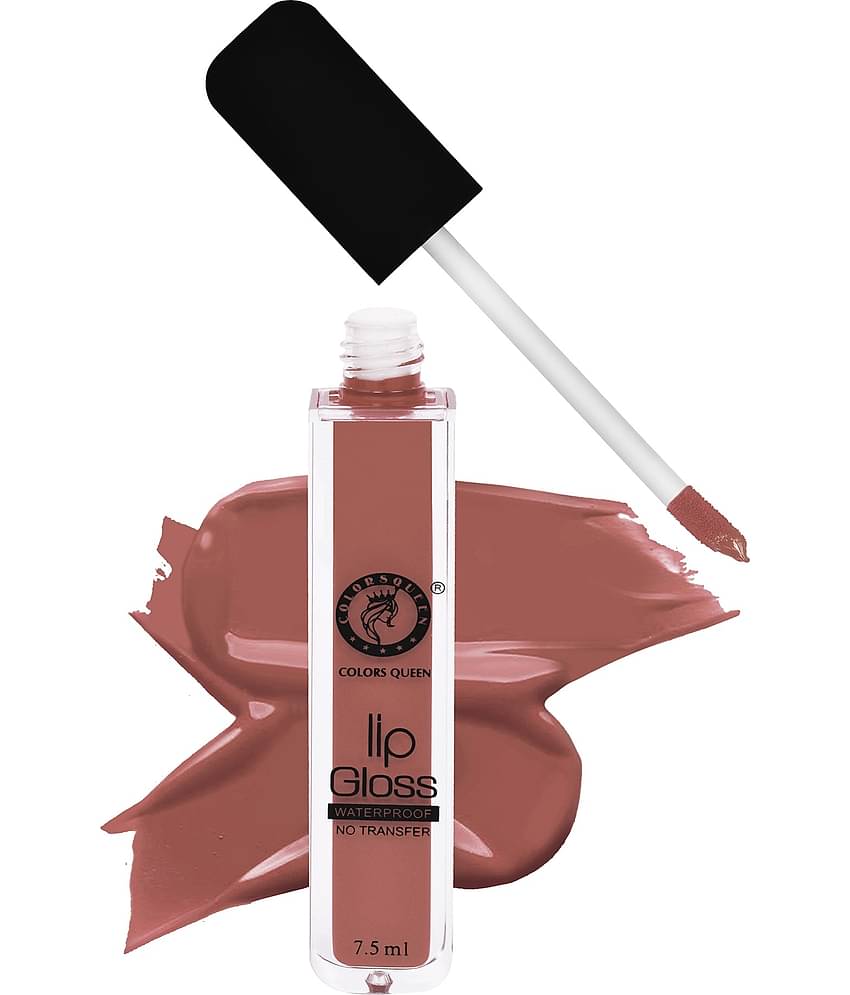 Colors Queen Matte Finish Lipgloss Non Transfer Waterproof Matte Lipstick Ice Nude (Shade - 14)