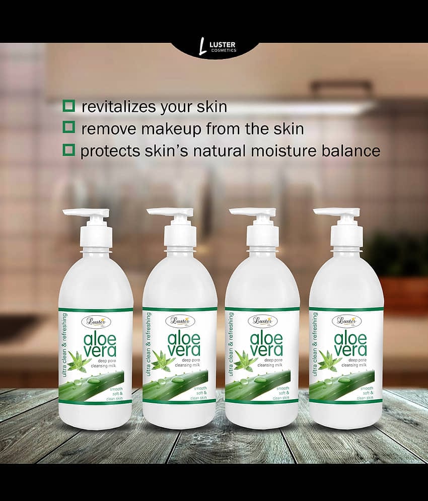 Luster Aloe vera Milk Cleanser 500 mL Pack of 4