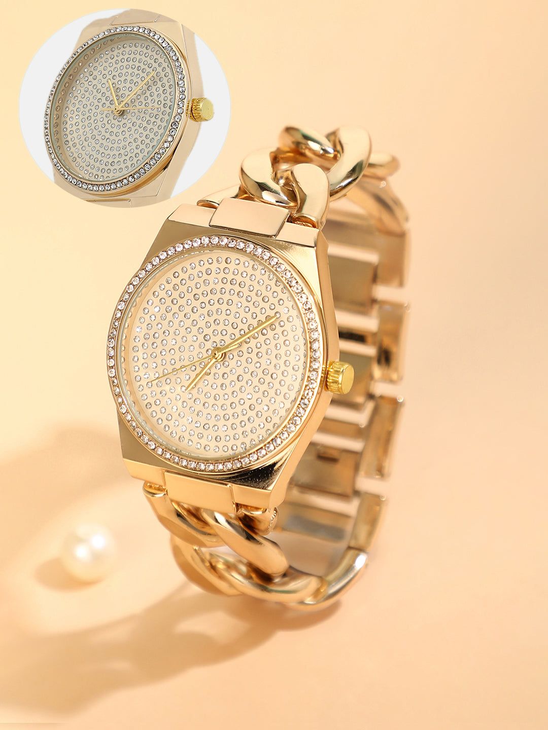 The Supernova Chunkylink Cushion  Watch - California Gold-Watches