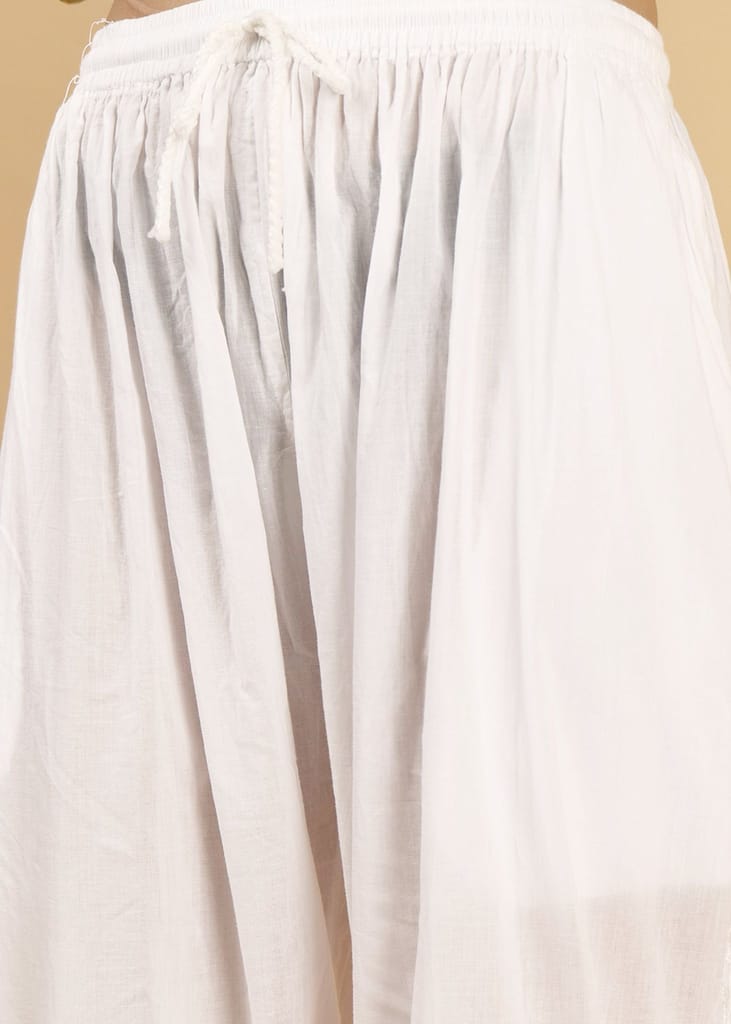 Hand Embroidered Lucknow Chikankari Cotton Afgani Salwar