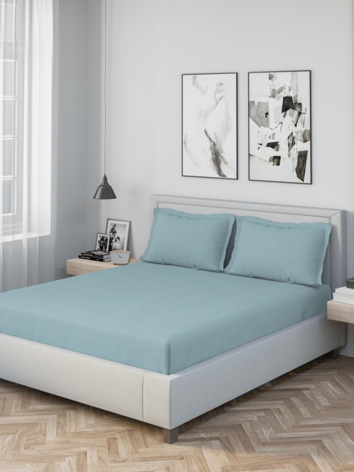 DDECOR - Spectrum Collection 100% Cotton Dyed Pattern 180TC Super King |274 CM X 274 CM| Blue