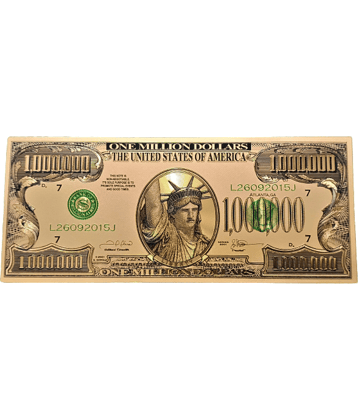 USA 100000 US (1 MILLION) DOLLAR 24 KT GOLD PLATED NOTE