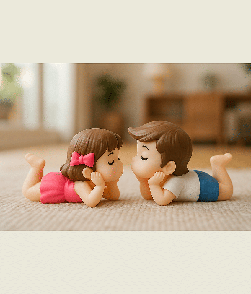 Exopick Sweety Lovers- Lying Style Figurine Miniature (2pcs Set)