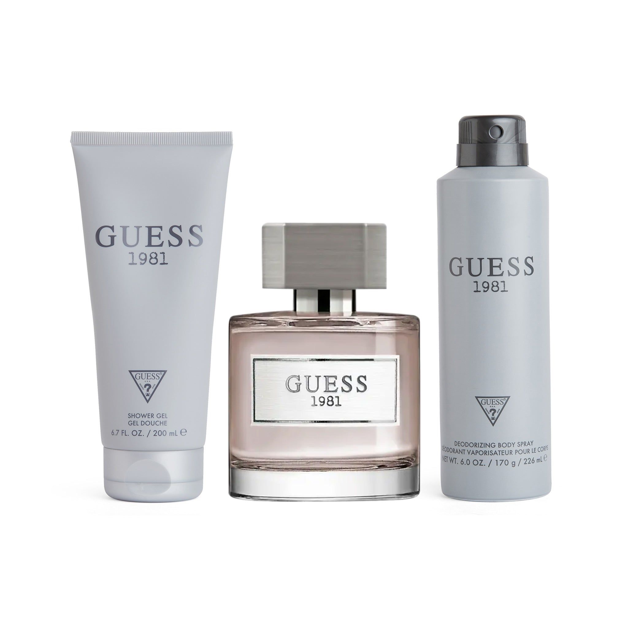 Guess 1981 Men Gift Set (Eau de Toilette 100ml + Shower Gel 200ml +  Body Spray 170g)