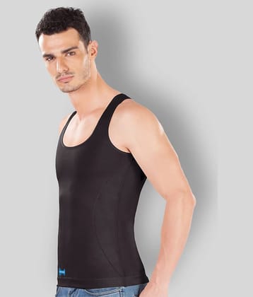 Dermawear Pack of 1 Cotton Blend Sleeveless Vest For Men ( Black )