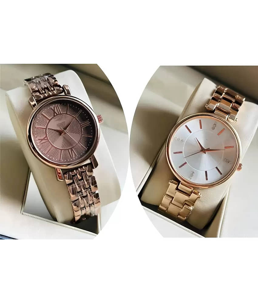 EEWHI Rose Gold Metal Analog Womens Watch