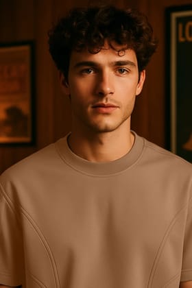 Toffee Brown Oversized T-shirt-XS