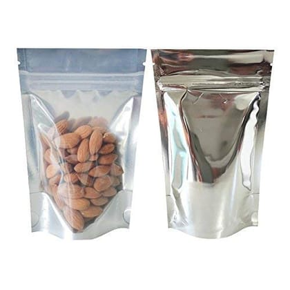 ONE SIDE Metallized Standup Zipper Pouches 235x345x60x60MM  1.5 KG  Capacity 500 pieces