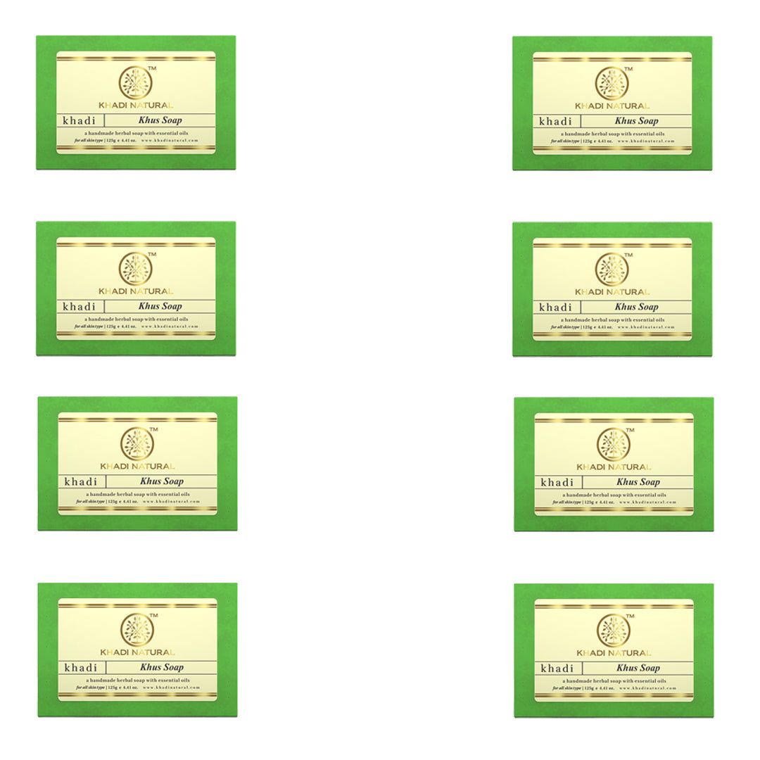 Khadi Natural Herbal Khus Soap Combo Pack Of 8 – 125gm Each