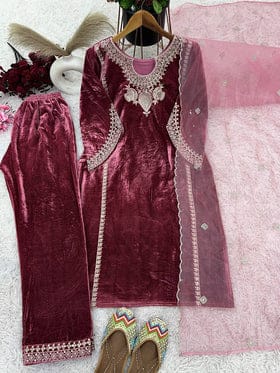 Designer Party Wear Look Top-Dupatta And Bottom