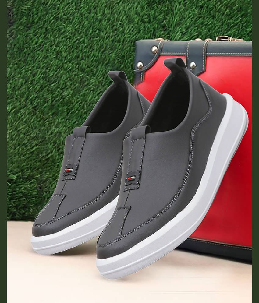 Sneaklab Coal-01 Casual Shoes Light Grey Men's Slip-on Shoes