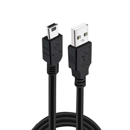USB A 2.0 Male to Mini USB 5 Pin Cable 1.5M (Black)