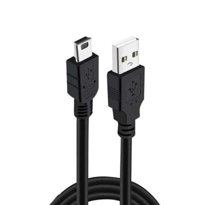 USB A 2.0 Male to Mini USB 5 Pin Cable 1.5M (Black)