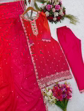 Party Wear Designer Top-Pent And Beautiful Dupatta