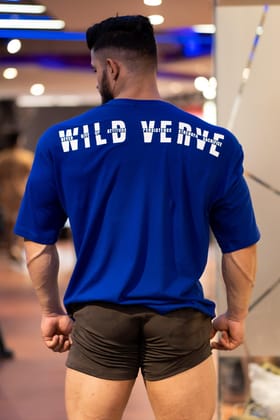 MOTIVATION IS TEMPORARY OVERSIZED T-SHIRT (Royal Blue)-S